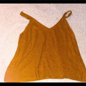Mustard yellow crop top